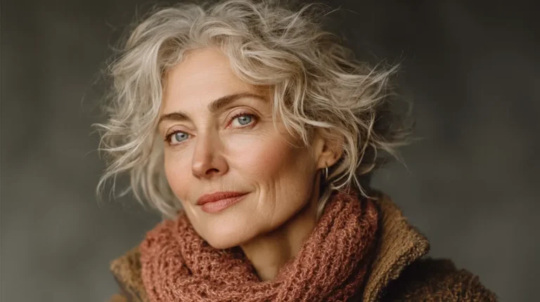 Short hairstyles for women over 60 with wavy hair 3