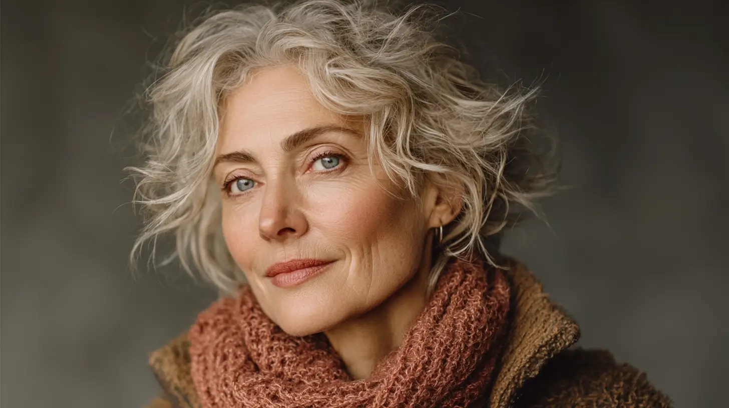 Short hairstyles for women over 60 with wavy hair 3