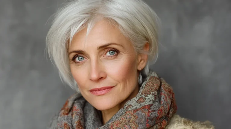 Short white hair for older women 3