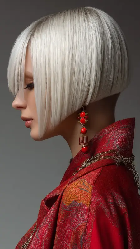 Shoulder-Length Bob with Undercut Nape - Shoulder Length Haircuts For Women Over 60