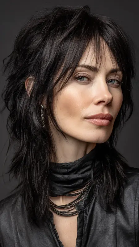 Shoulder-Length Choppy Cut with Piecey Layers - Shoulder Length Haircuts For Older Women