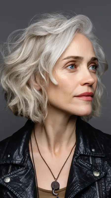 Shoulder-Length Cut with Angled Layers - Shoulder Length Haircuts For Older Women