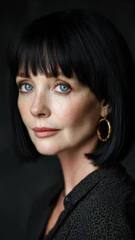 Shoulder-Length Cut with Baby Bangs - Shoulder Length Haircuts For Women Over 60