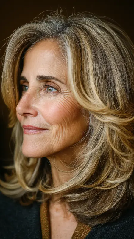 Shoulder-Length Cut with Feathered Layers - Sassy hair older women
