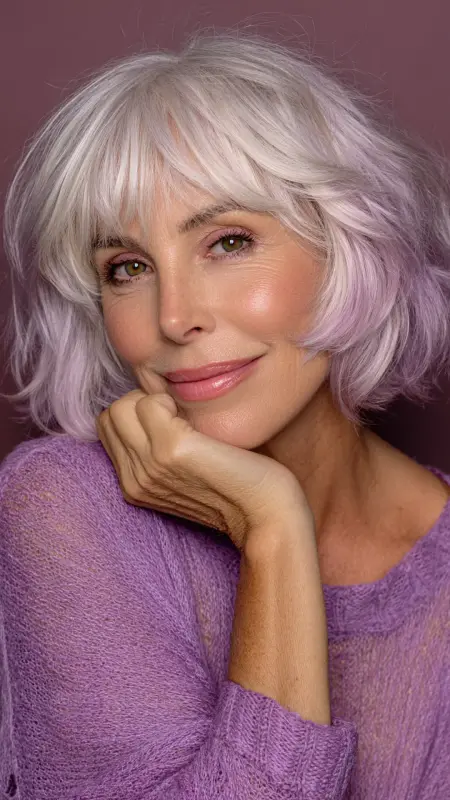 Shoulder-Length Cut with Flipped Ends and Volume - Shoulder Length Hairstyles For Women Over 60