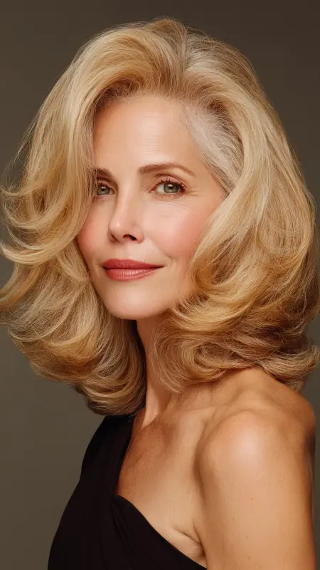 Shoulder-Length Cut with Voluminous Crown - Shoulder Length Haircuts For Older Women