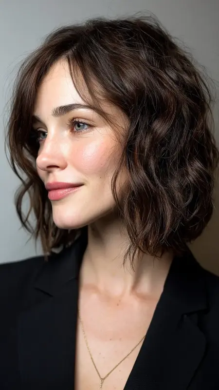 Shoulder-Length Lob with Soft Waves - Classy haircuts for women