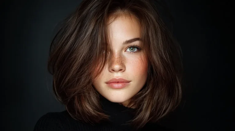 Shoulder length haircut for round faces 3