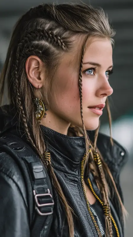 Side Cornrows with Short Bob - Airport Hairstyles for Short Hair