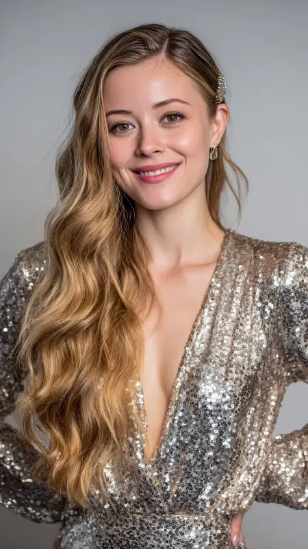 Side-Parted Glam Waves -  Timeless haircut 