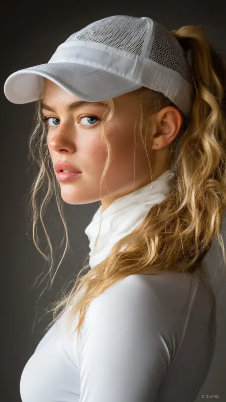 Side Ponytail  Trucker Hat -  Trucker Hat Hairstyles 