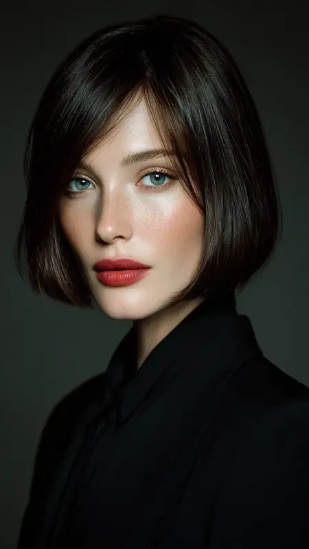 Sleek Blunt Bob - bob haircuts for women over 60 with fine hair