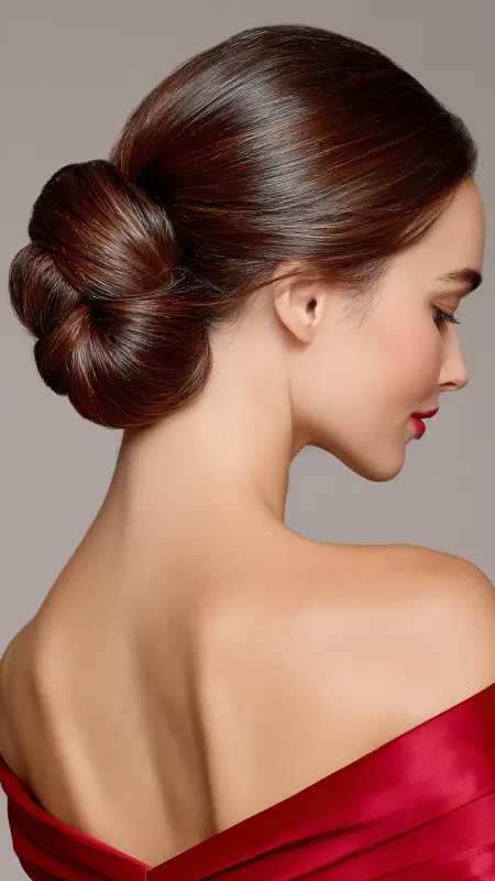 Sleek Low Bun - Glass Hair