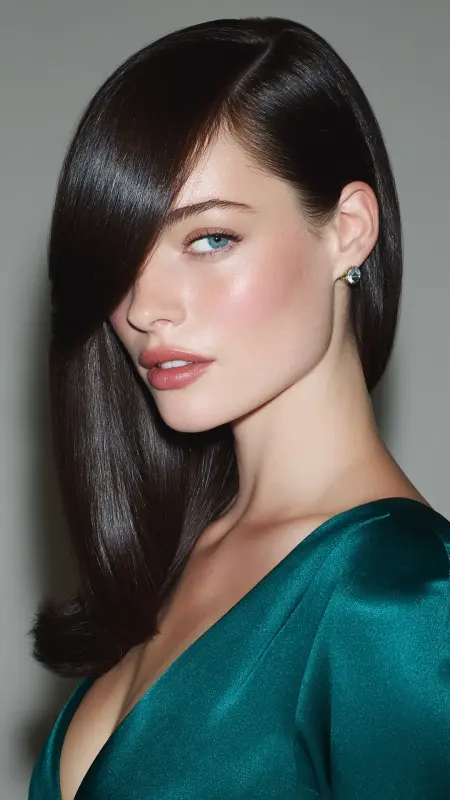 Sleek Low Side Part - Classy haircuts for women