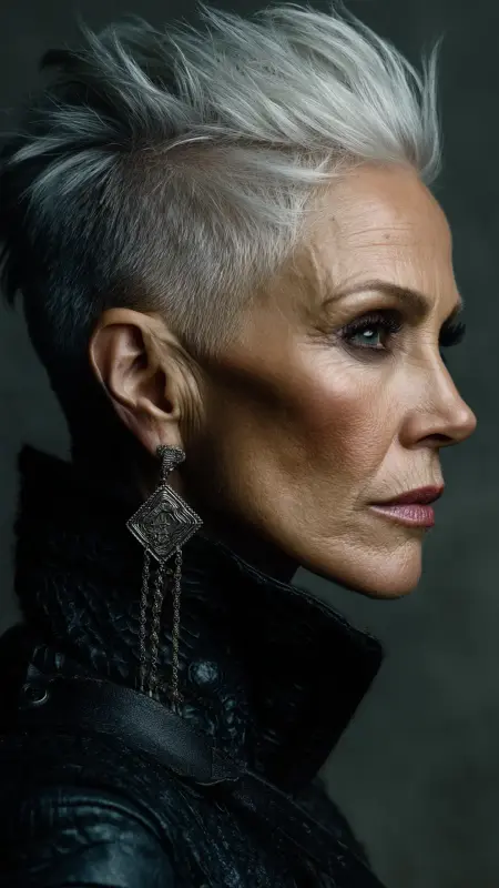 Slicked-Back Pixie - Short Layered Hairstyles For Older Women