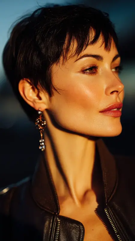 Slicked-Down Baby Hairs with Pixie - Airport Hairstyles for Short Hair