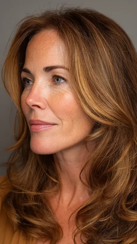 Soft Caramel Babylights - Hair color ideas for women over 50