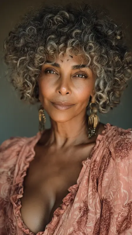 Soft Cropped Curls - Short Haircuts For Black Women Over 50