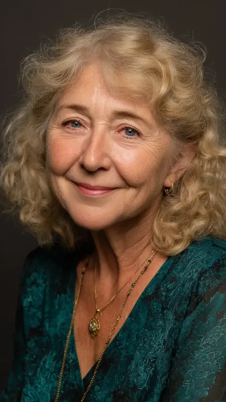 Soft Curls with Mid-Length Cut -  Hairstyles for over 70 year old women 