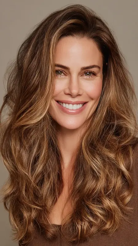 Soft Face-Framing Layers - Long Haircuts For Women Over 40