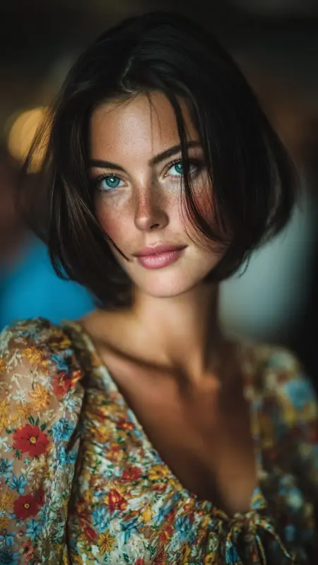 Soft Inverted Bob with Face-Framing Layers -  Inverted Bob Haircuts For Fine Hair 