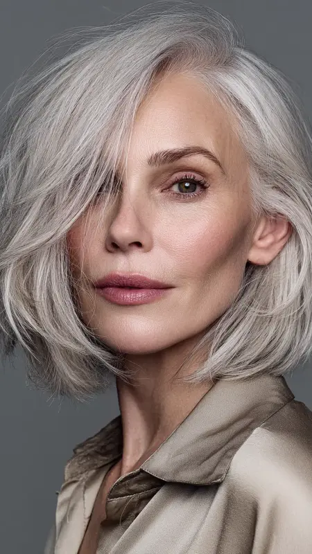 Soft Layered Bob - Shoulder Length Haircuts For Older Women