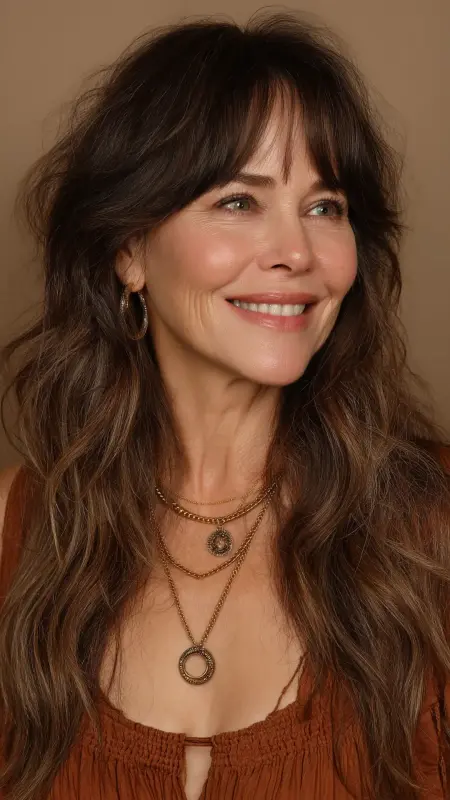 Soft Shag with Curtain Bangs - Sassy hair older women