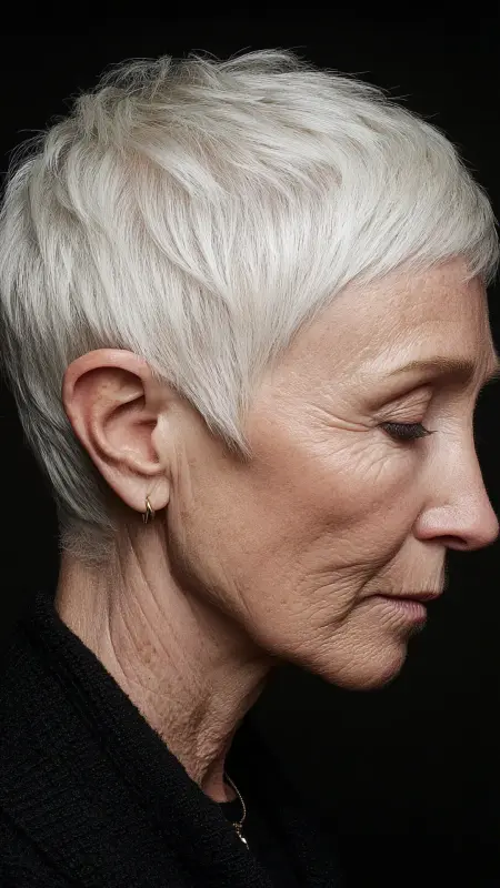 Soft Tapered Pixie - Pixie hairstyles for older women over 60