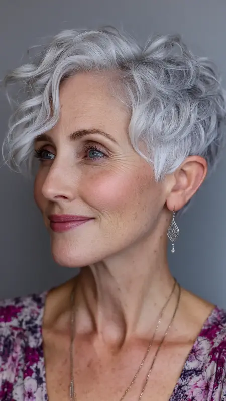 Soft Wavy Pixie - pixie haircuts for women over 60