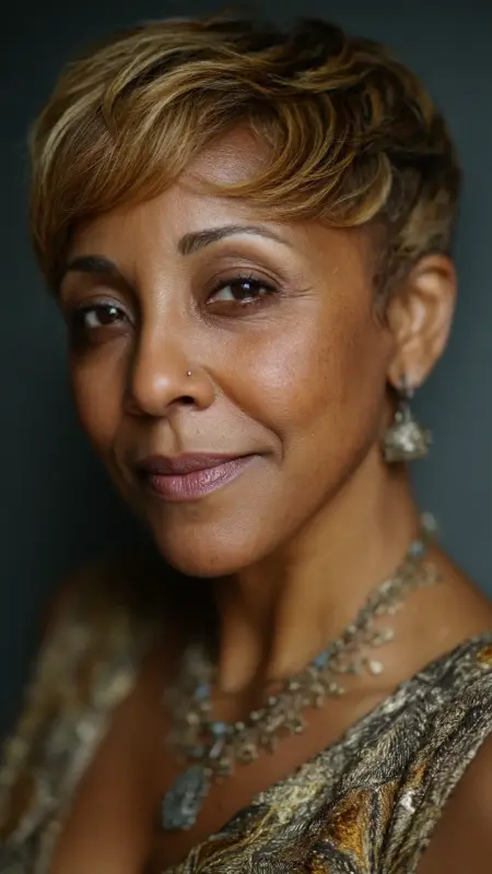 Soft Wedge Cut - Short Haircuts For Black Women Over 50