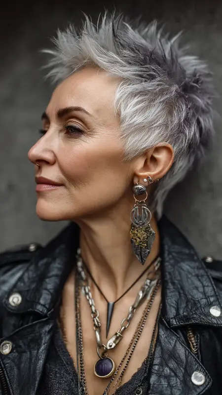 Spiky Textured Pixie - pixie haircuts for women over 60