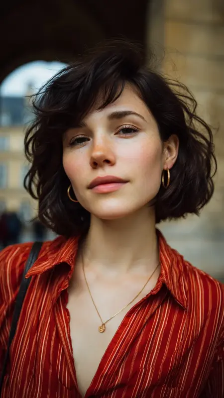 Stacked Bob with Curtain Bangs - Stacked Bob Haircut For Fine Hair