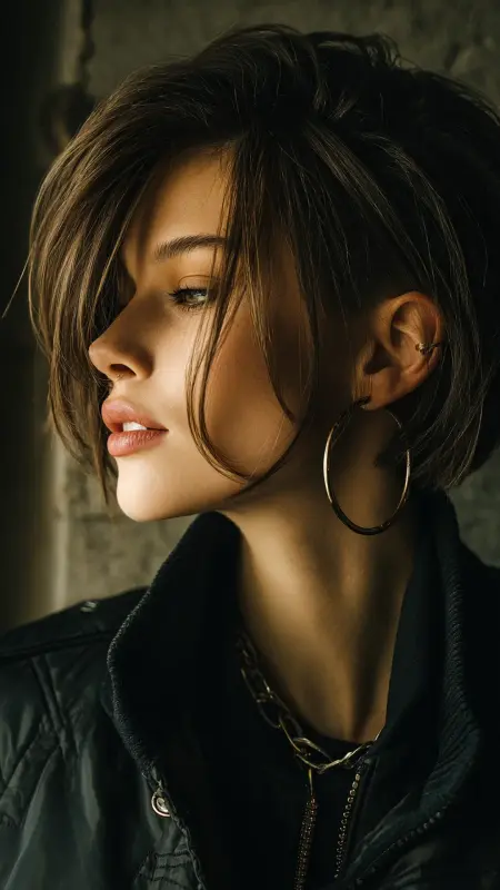Stacked Bob with Side Undercut - Stacked Bob Haircut For Fine Hair