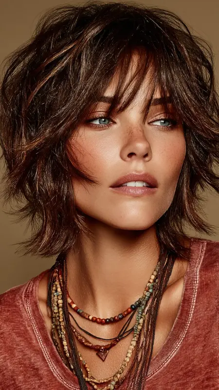 Stacked Bob with Soft Shag Layers - Stacked Bob Haircut For Fine Hair