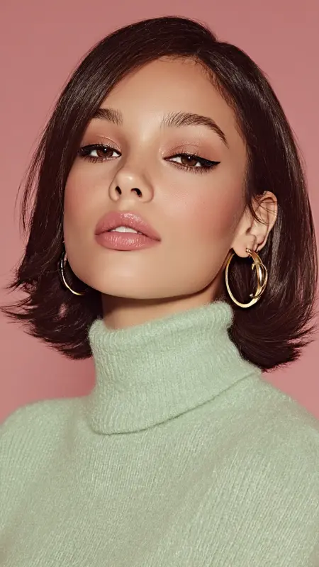 Straight Hair with Flipped Ends - Straight Hairstyles