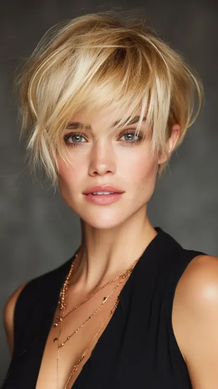 Sun-Kissed Breeze: The Blonde Pixie Revamp - Summer hairstyles for short hair