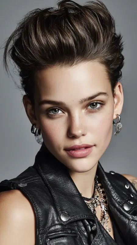 Sun-Kissed Strut: The Vibrant Short Quiff - Summer hairstyles for short hair