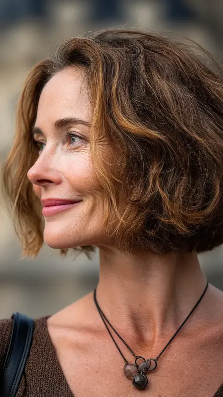 Textured French Bob - bob haircuts for women over 60 with fine hair