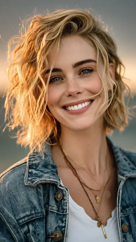 Textured Inverted Bob with Tousled Waves -  Inverted Bob Haircuts For Fine Hair 