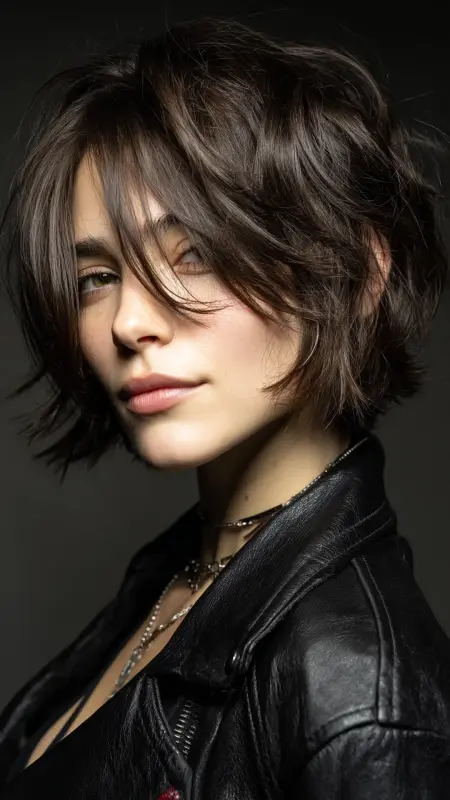 Textured Stacked Bob with Piecey Layers - Stacked Bob Haircut For Fine Hair