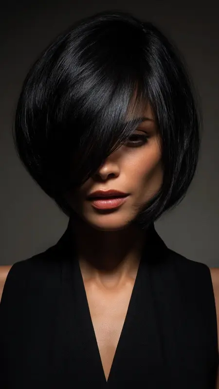The Chic Side-Swept Bob - Sophisticated haircut