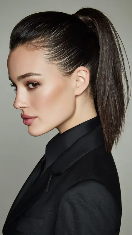 The Sleek High Ponytail with Tailored Layers - Sophisticated haircut