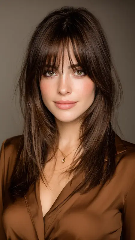 The Soft Blunt Cut with Wispy Bangs - Sophisticated haircut