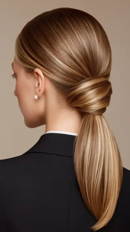 The Sophisticated Low Pony with Wrap - Sophisticated haircut