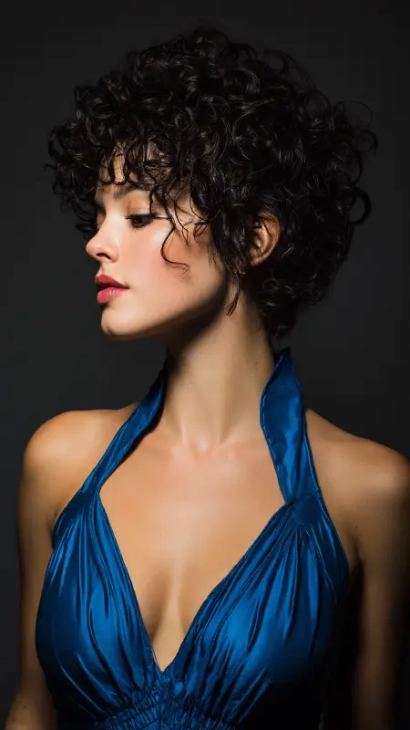 Tight Spiral Perm Pixie - Permed pixie hairstyles