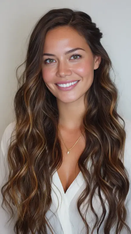 Toffee Brown with Golden Babylights - Classy hair color ideas