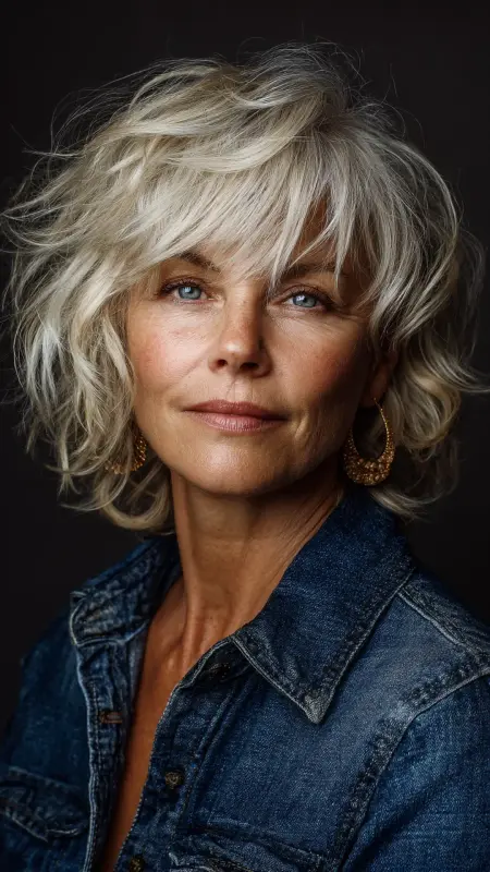 Tousled Short Shag - Short Layered Hairstyles For Older Women