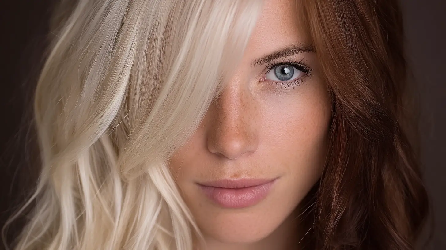 Two hair colors split 3