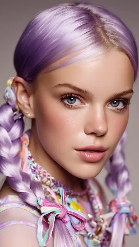 Ultra-Sleek Pigtails - Glass Hair