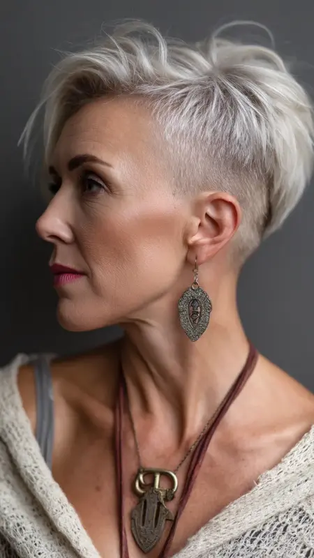 Undercut Pixie - Pixie hairstyles for older women over 60